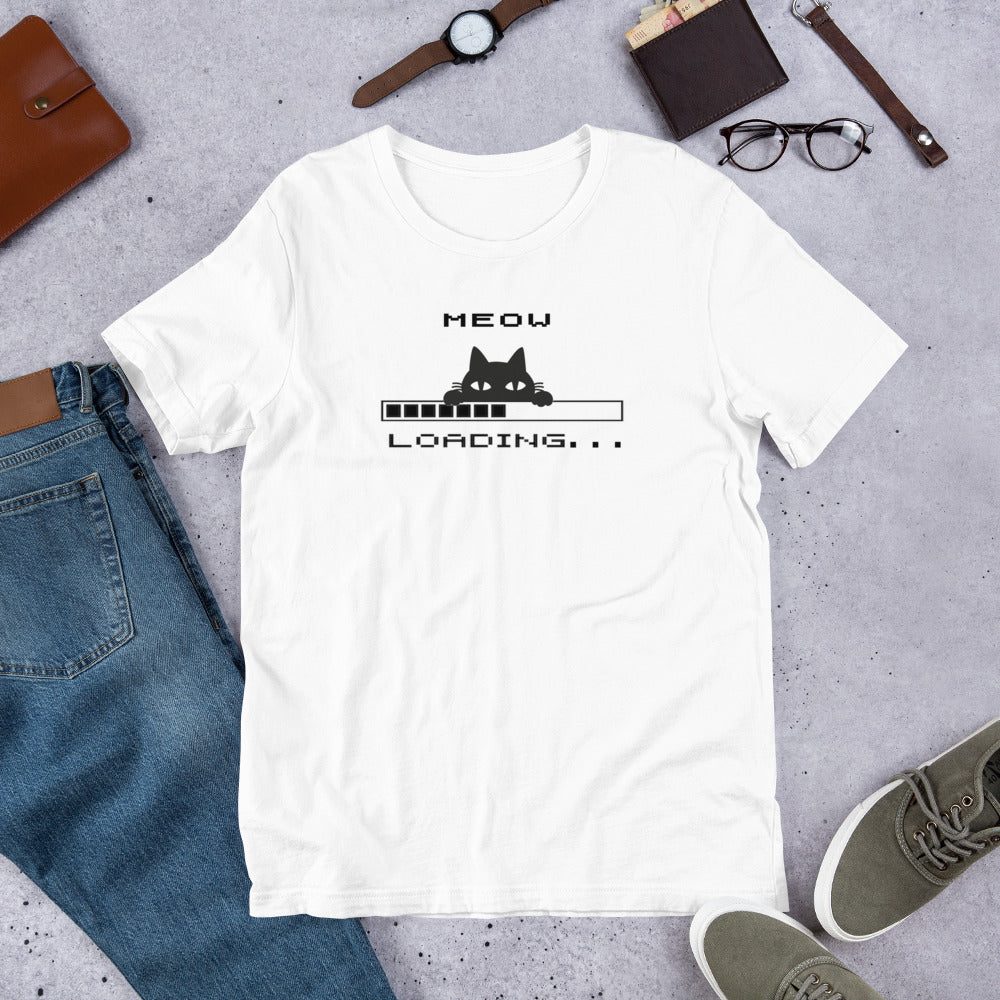 Meow Loading OutlawClient Arcade Cat T-Shirt